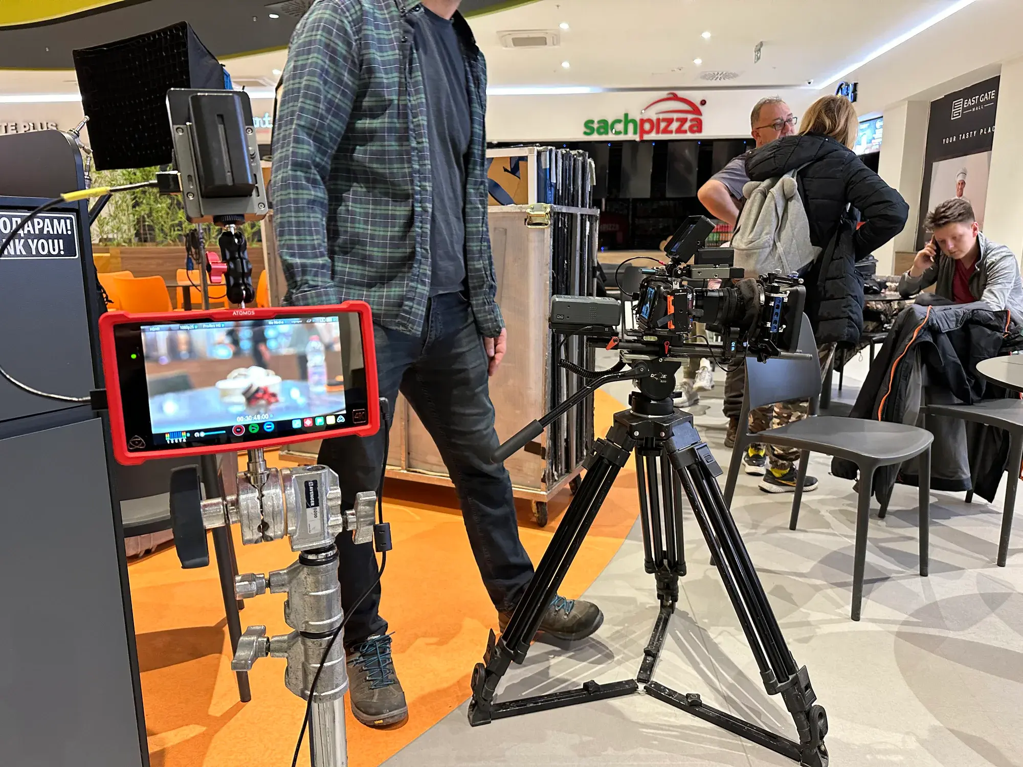 Why Agency filming a commercial in a shopping center
