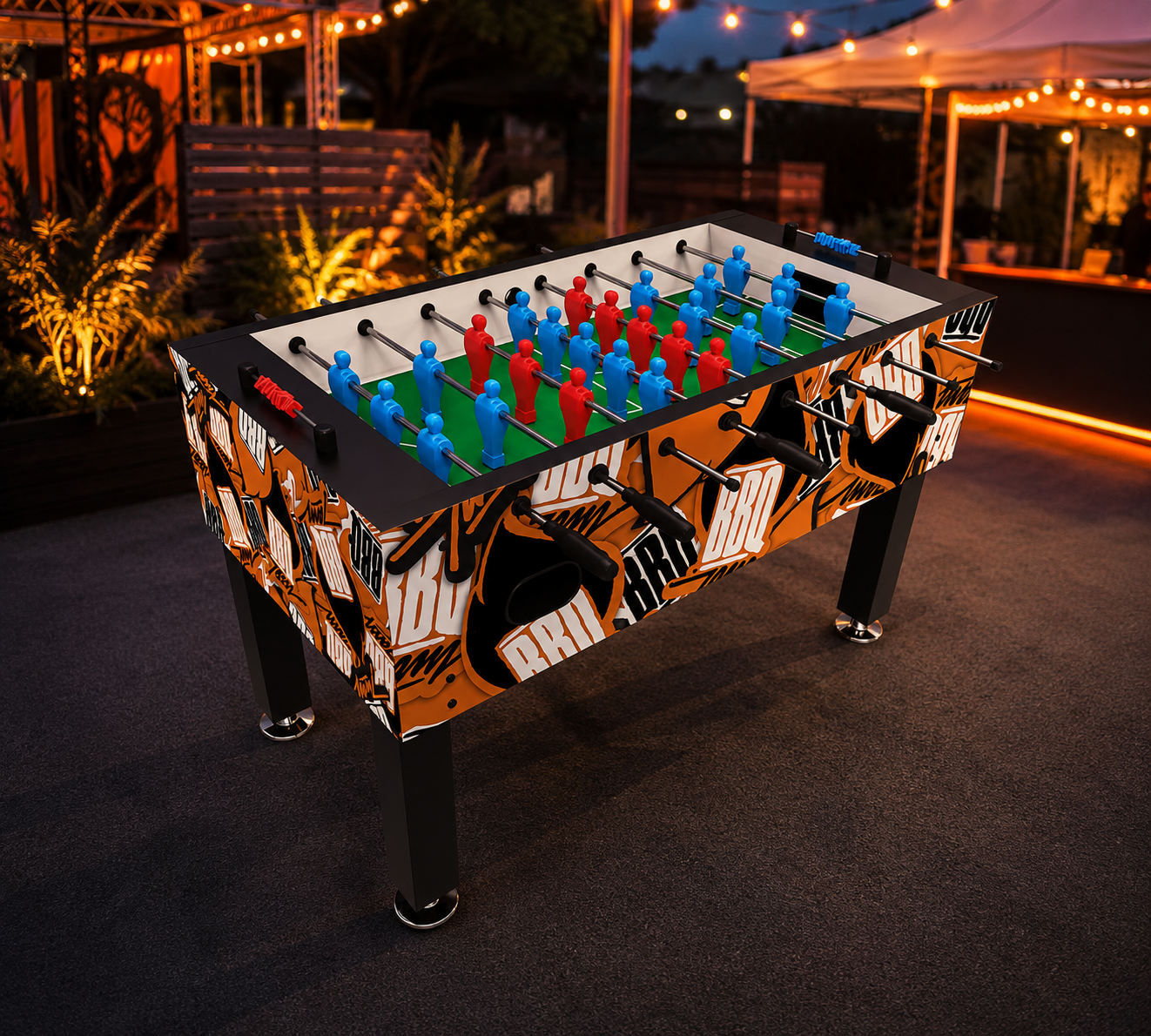 BBQ JAM branded pinball table
