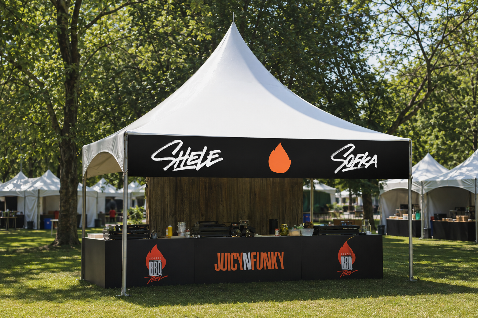 BBQ JAM branded tent activation