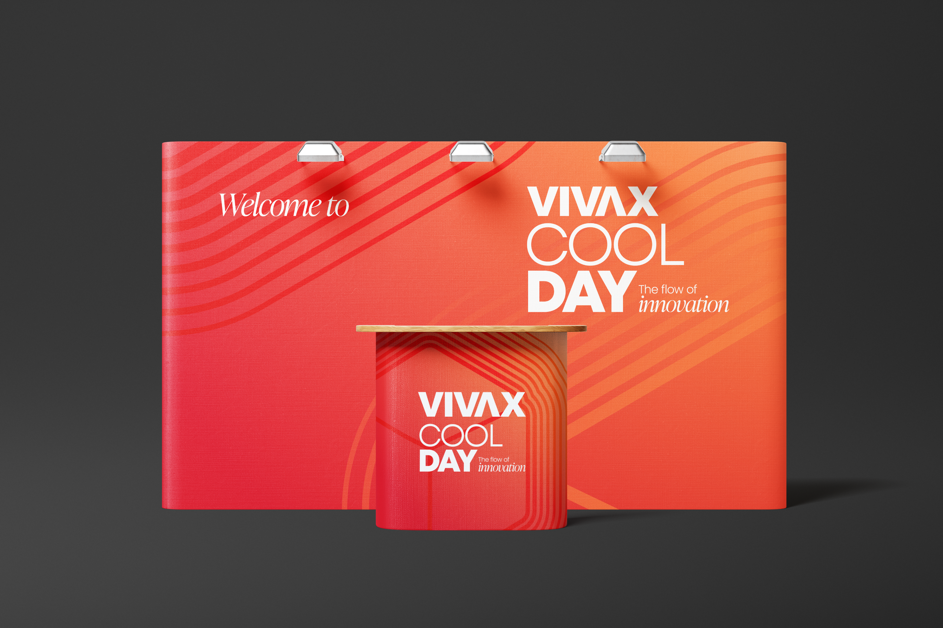 VIVAX Cool Day product booth mockup