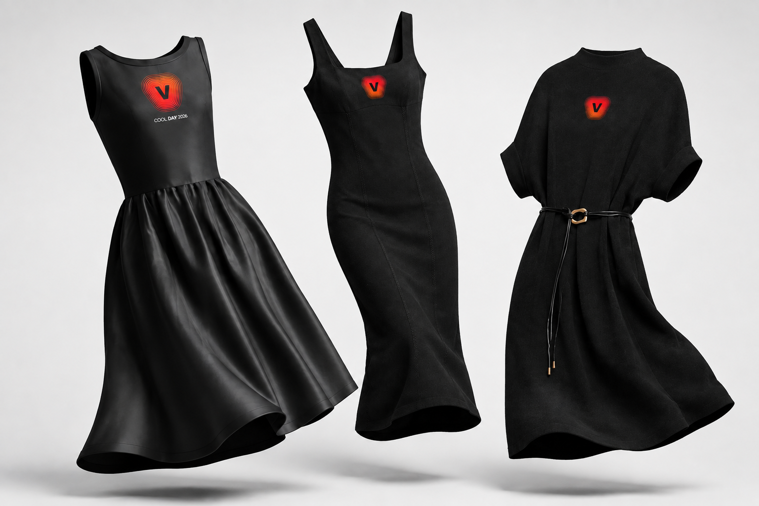 Floating combined VIVAX Cool Day branded dress mockup